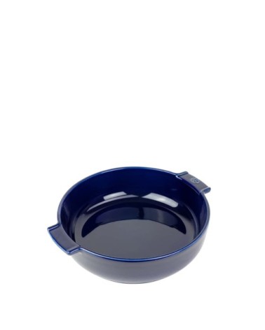 Plat à four rond en céramique bleu profond D27cm