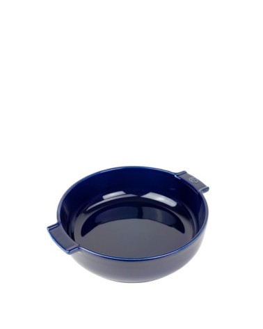 Plat à four rond en céramique bleu profond D27cm