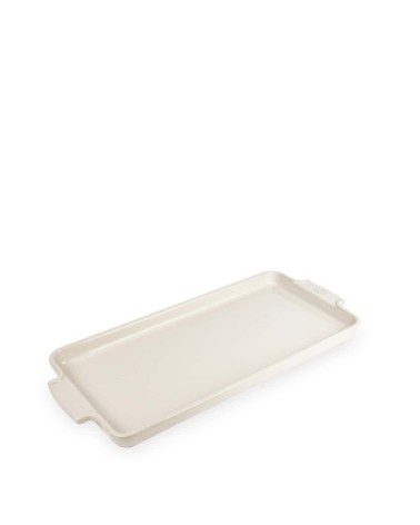 Plaque apéritifs et mignardises en céramique écrue 40cm