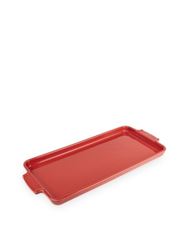 Plaque apéritifs et mignardises en céramique rouge 40cm