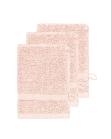 Lot de 3 gants de toilette 600 g/m² poudre 16x22 cm