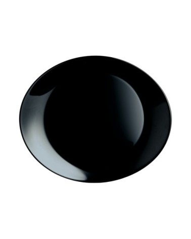 Assiette à steak noire 30x26cm