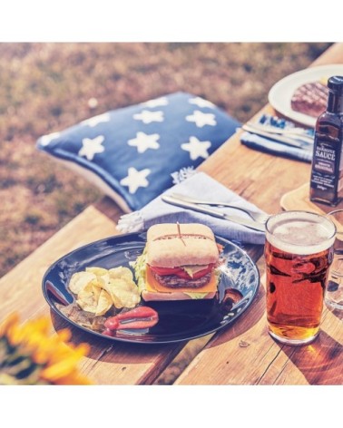 Assiette à steak noire 30x26cm
