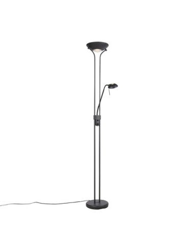 Lampadaire en acier noir