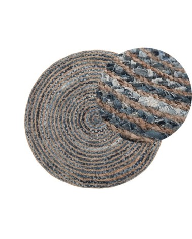 Tapis en tissu gris 120x120cm