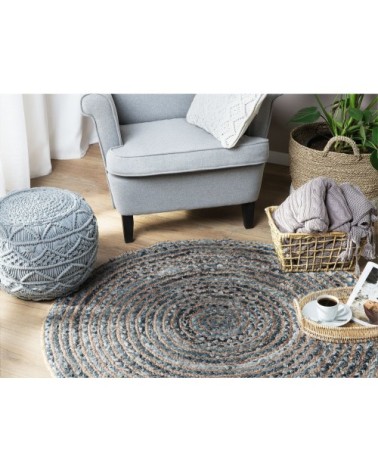Tapis en tissu gris 120x120cm