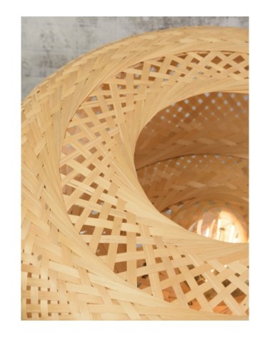Lampe de table bambou  Naturel/Noir, h. 40cm