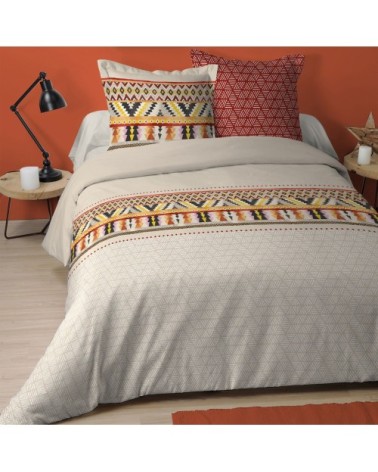 Parure de lit en coton beige 240x260cm