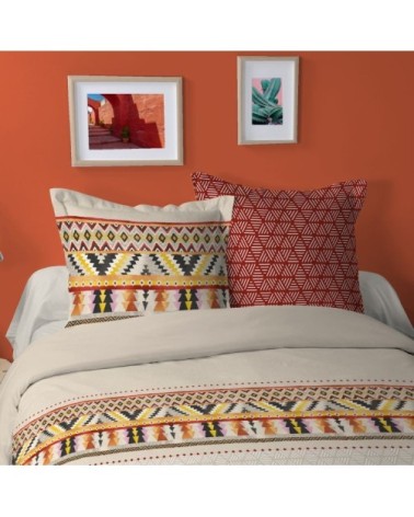 Parure de lit en coton beige 240x260cm