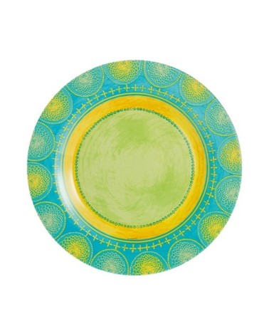 Assiette plate turquoise D25cm