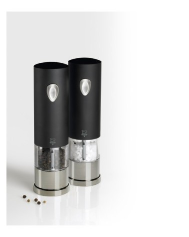 Duo de moulin à poivre et sel électrique noir H20cm