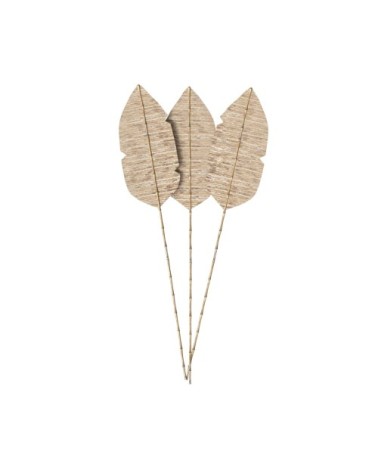 Lot de 3 palmes en jacinthe d'eau et bambou