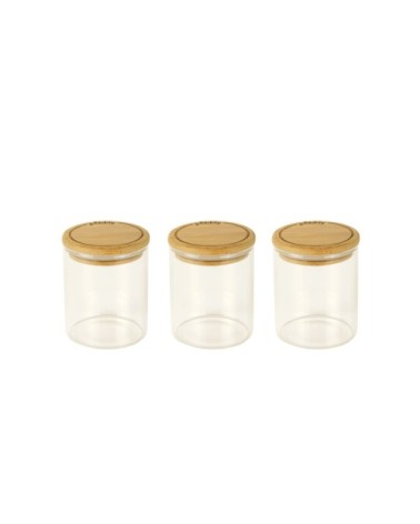 Set de boîtes épices en verre 190ml D6,5x8,5cm