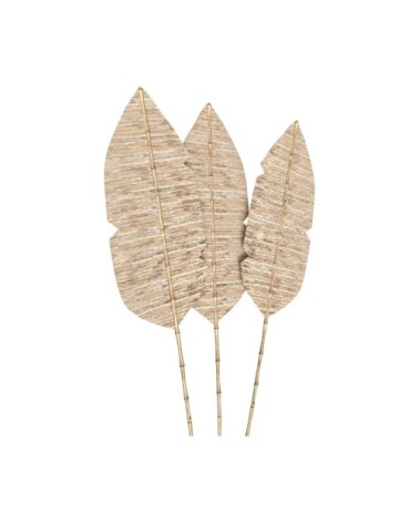 Lot de 3 palmes en jacinthe d'eau et bambou