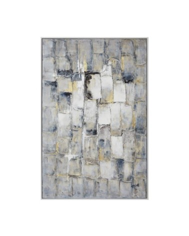 Tableau à l'huile en bois bleu