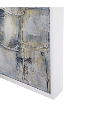 Tableau à l'huile en bois bleu