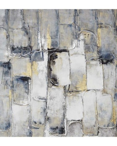 Tableau à l'huile en bois bleu