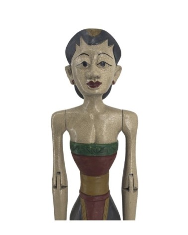 Couple décoratif en bois bleu