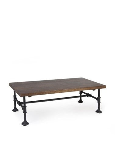 Table en bois et fer noir L 120 cm