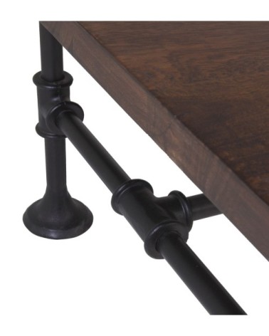 Table en bois et fer noir L 120 cm
