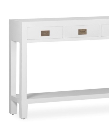 Console en bois blanc L 110 cm