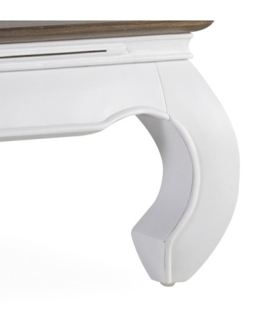 Table basse en bois marron et blanc L 125 cm