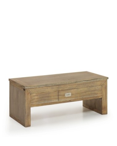 Table basse relevable en bois marron L 110 cm