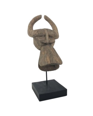 Viking sculpté en bois marron