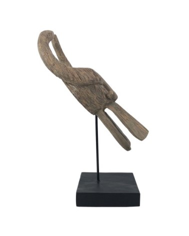 Viking sculpté en bois marron