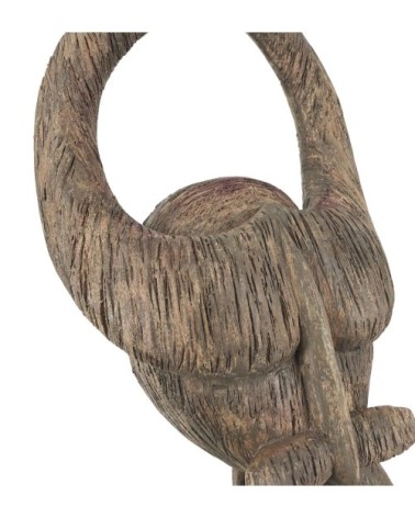 Viking sculpté en bois marron