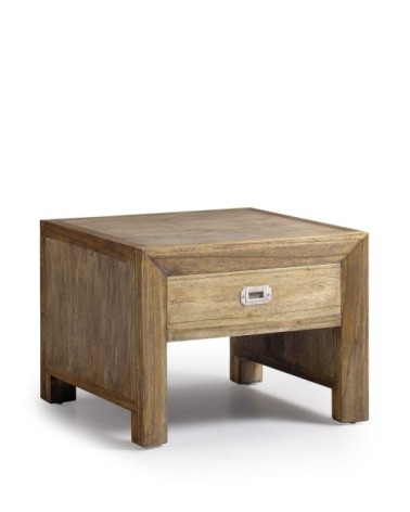 Table basse en bois marron L 60 cm