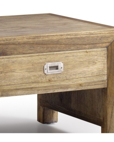 Table basse en bois marron L 60 cm