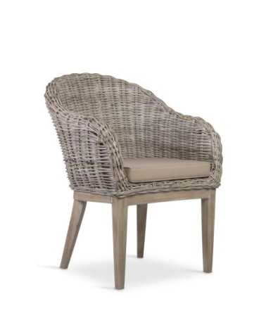 Fauteuil en rotin beige