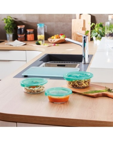 Petite boite de conservation ronde + couvercle lagoon 42cl