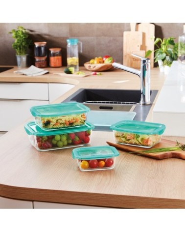 Boite de conservation rectangulaire + couv lagoon 122cl