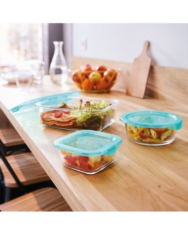 Boite extra large de conservation rectangulaire + couv lagoon 197cl