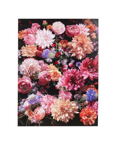 Toile bouquet de fleurs roses 90x120