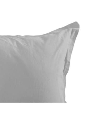 Taie d'oreiller unie en coton perle 65 x 65