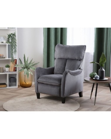 Fauteuil inclinable en tissu gris