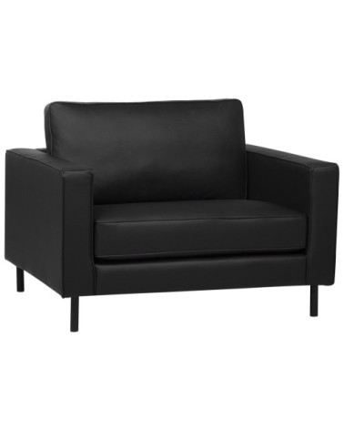 Fauteuil en cuir noir