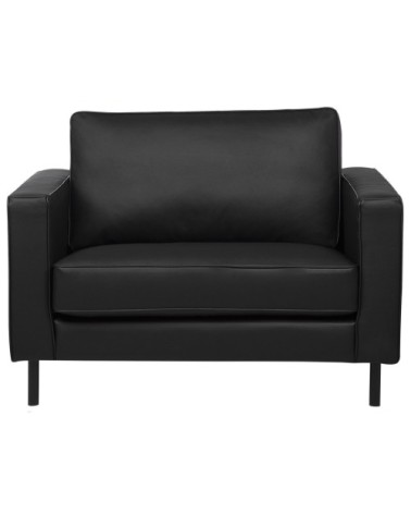 Fauteuil en cuir noir