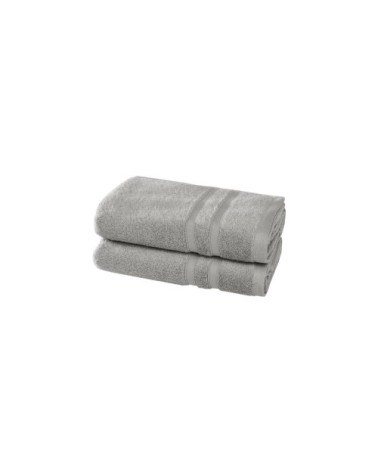 2 serviettes en coton bio Gris Perle 50x100 cm