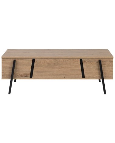 Table basse en bois clair et noir