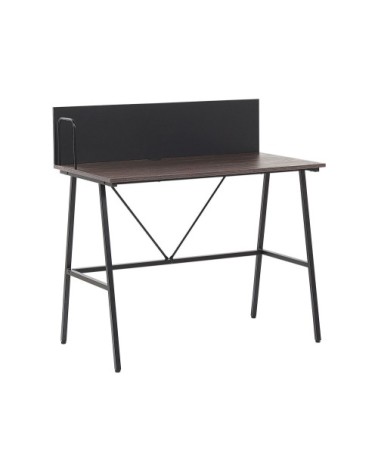 Bureau effet bois foncé