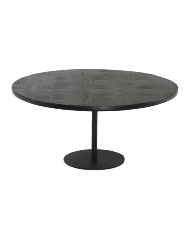 Table basse ronde en bois de manguier