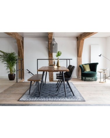 Banc design en noyer 180cm bois foncé