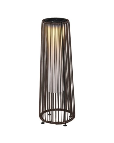 Lampadaire LED de jardin résine filaire chocolat