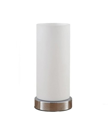 Lampe à poser en verre blanc
