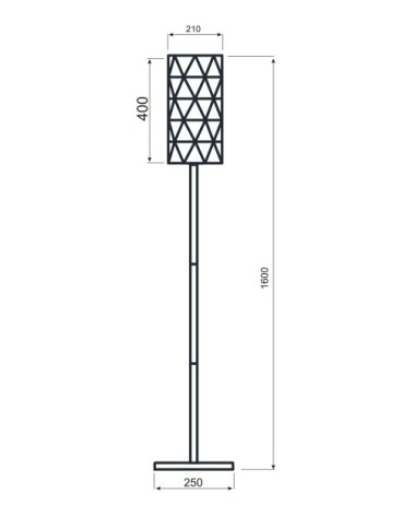Lampadaire Led blanc H160cm