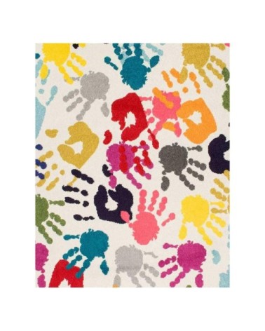 Tapis enfant multicolore 100x100 carré